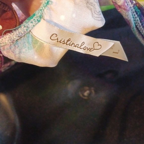 💜Cristinalove Purple Paisley Halter Neck Sleeveless Dress Large - Picture 5 of 6